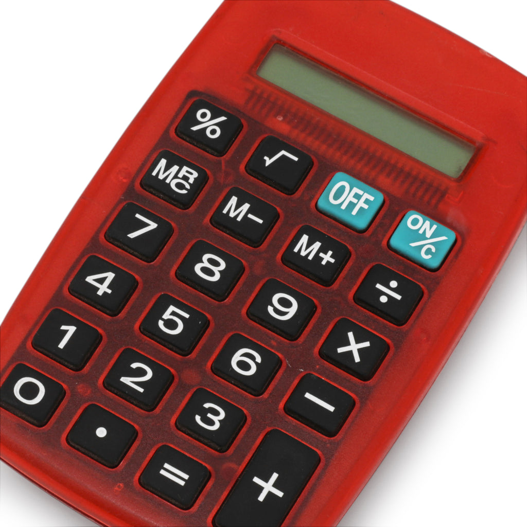 Red Acrylic Calculator