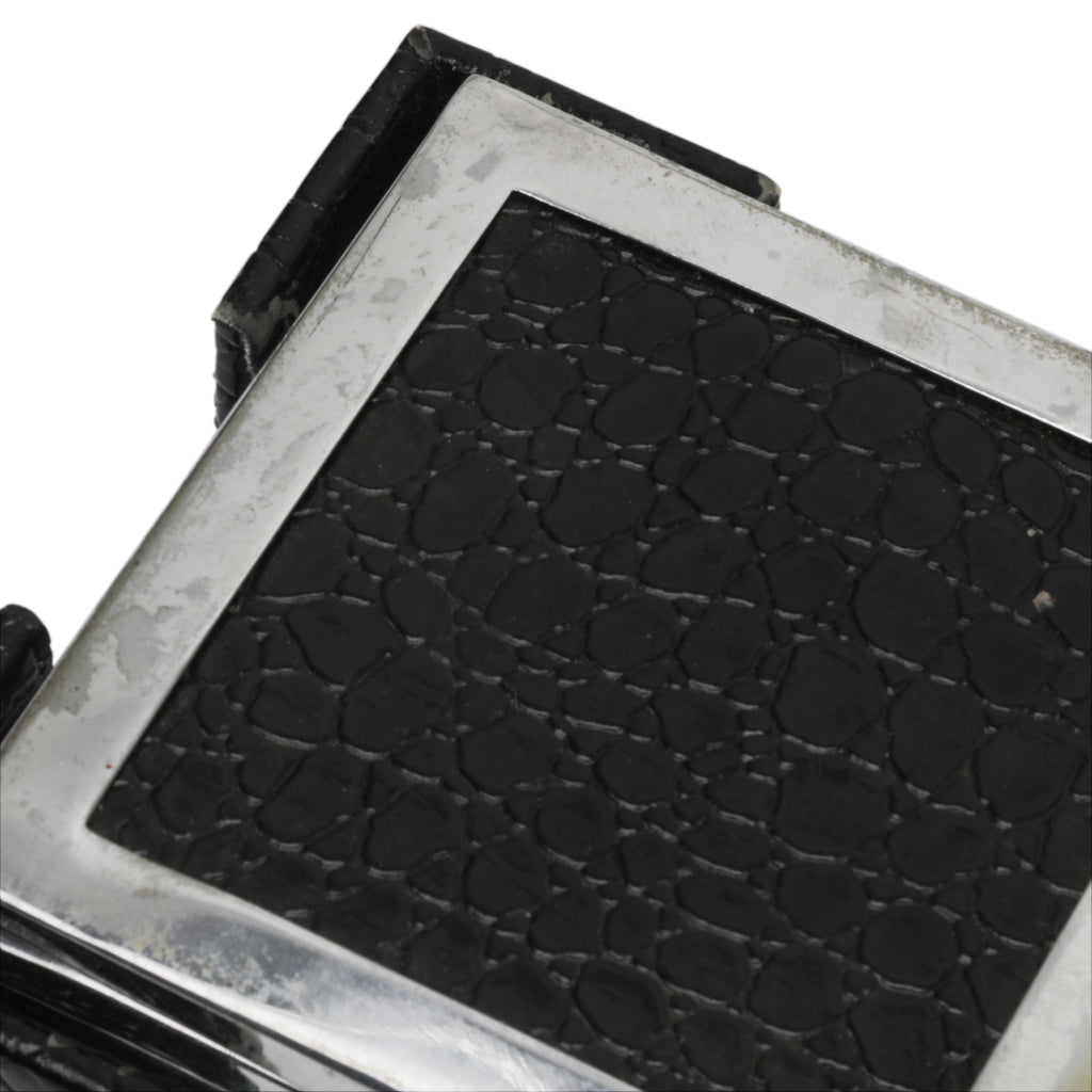 Faux Snake Skin & Chrome Coaster Set (A+D)
