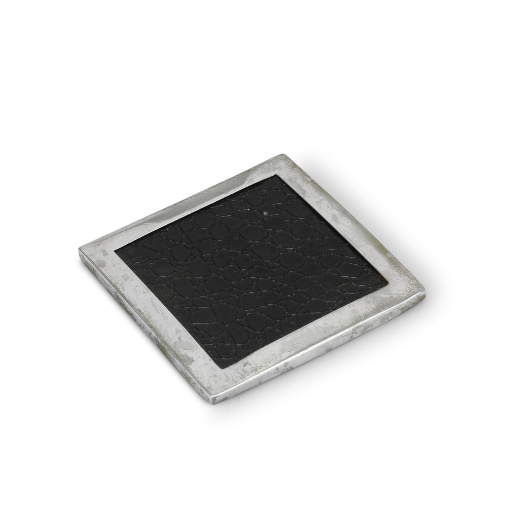 Faux Snake Skin & Chrome Coaster Set (A+D)