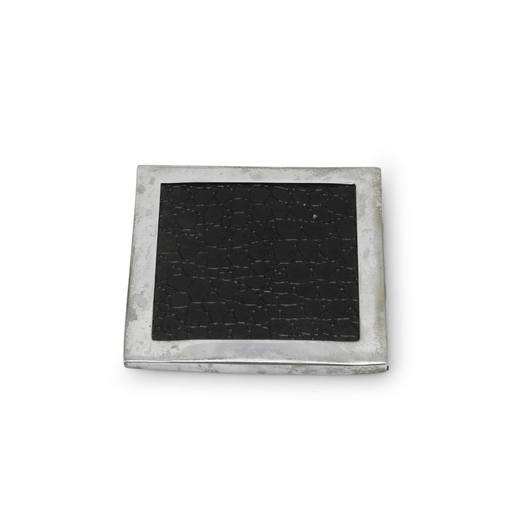 Faux Snake Skin & Chrome Coaster Set (A+D)
