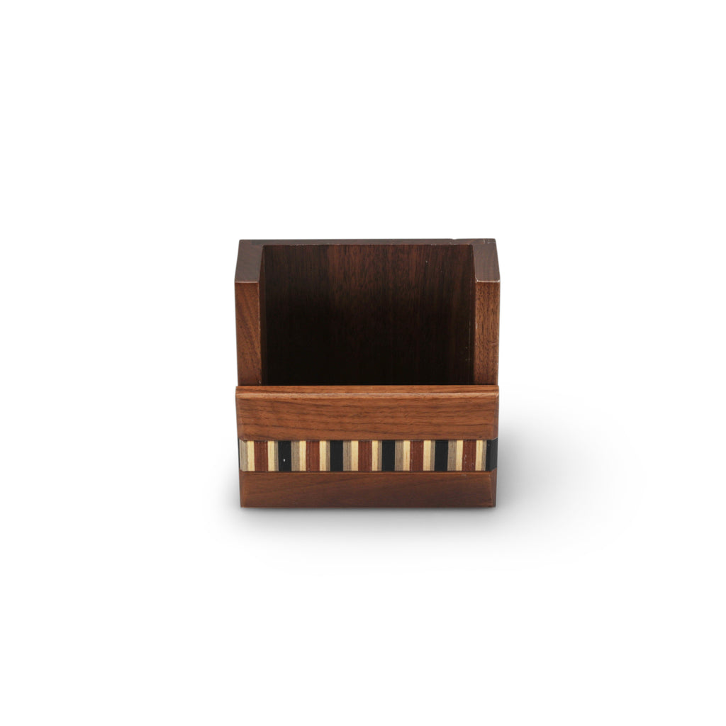 Small Striped Wood Note Tray