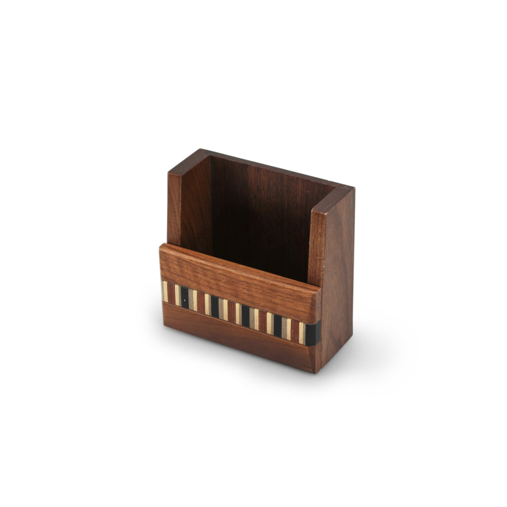 Small Striped Wood Note Tray