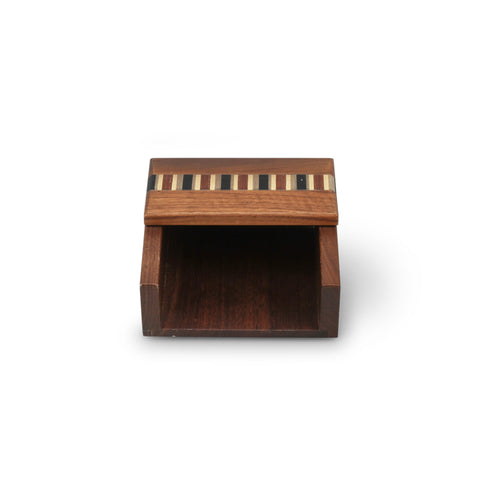 Small Striped Wood Note Tray