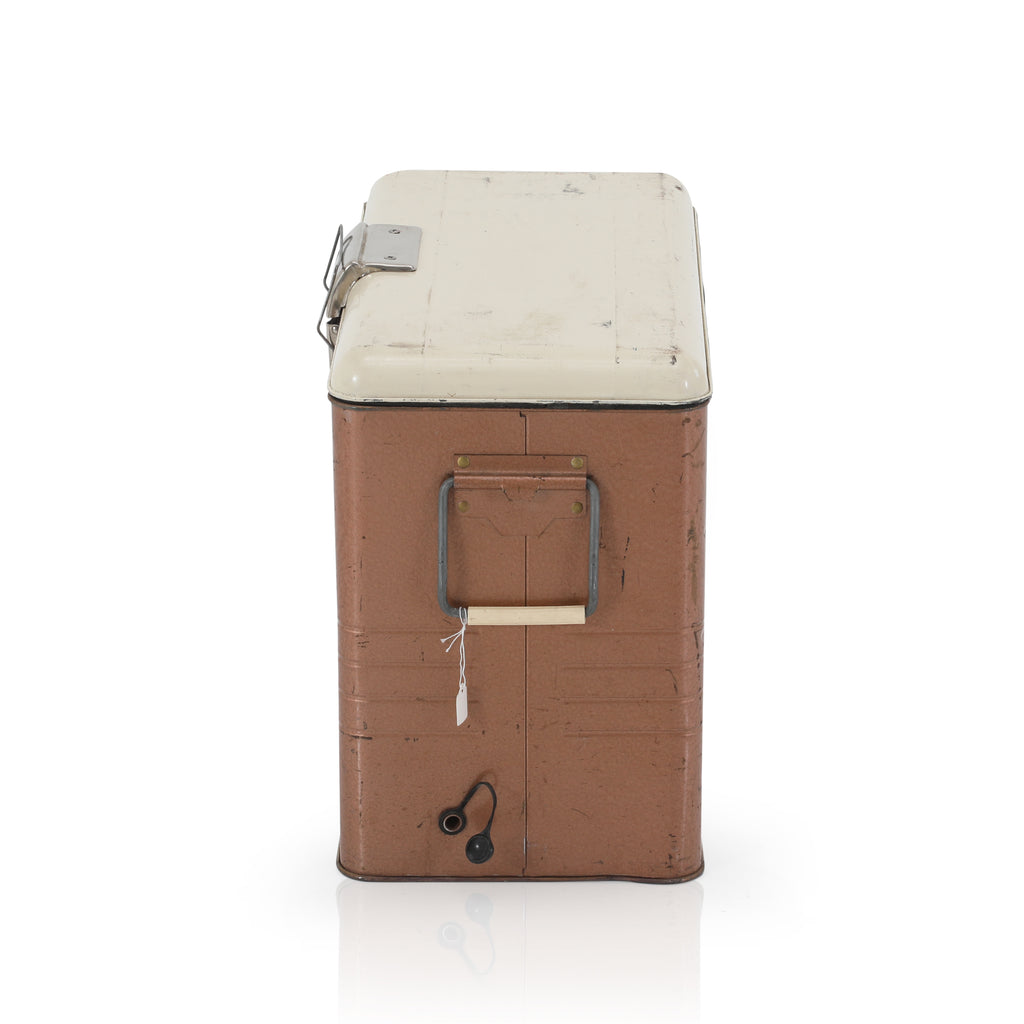 Brown Vintage Metal Cooler
