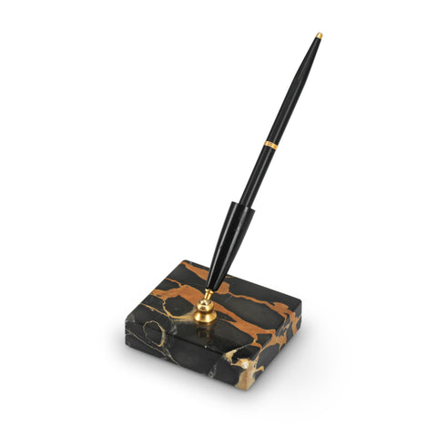 Black & Gold Marble Pen Holder