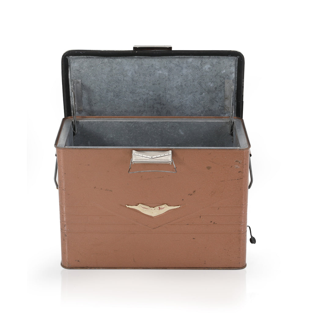 Brown Vintage Metal Cooler