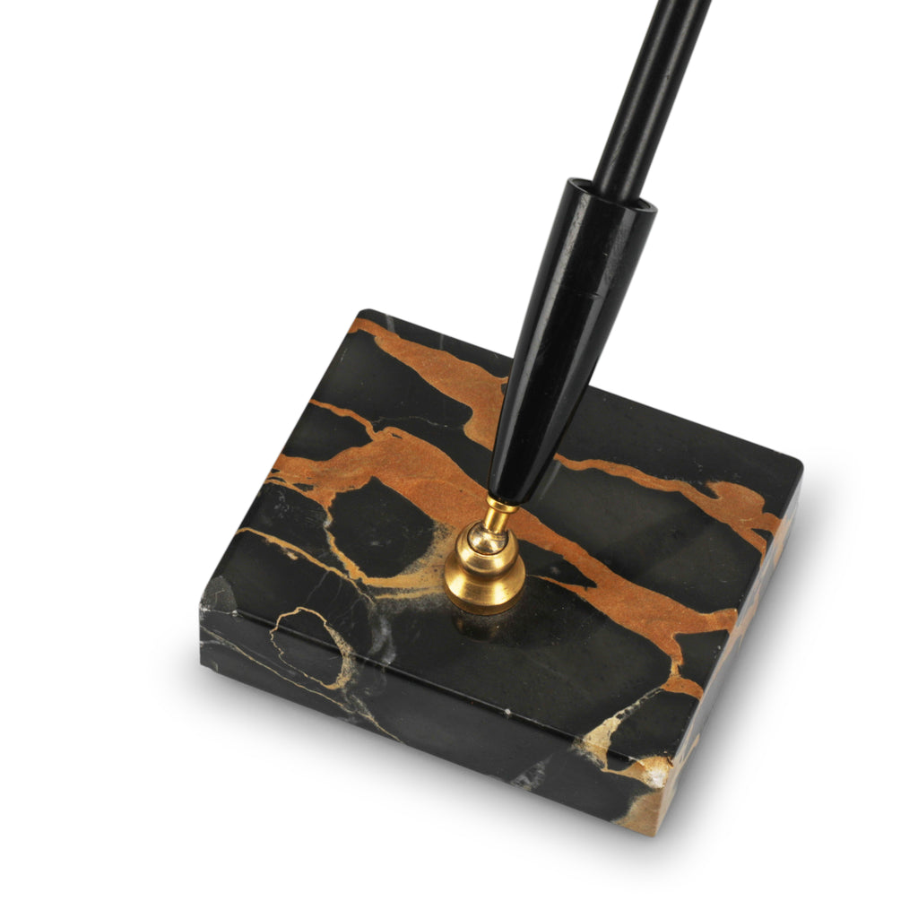 Black & Gold Marble Pen Holder