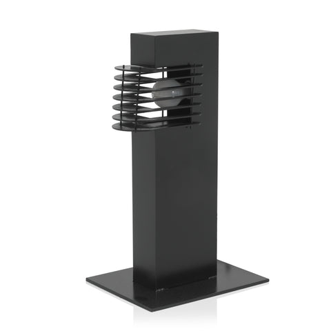 Black Outdoor Caged Walkway Lamp