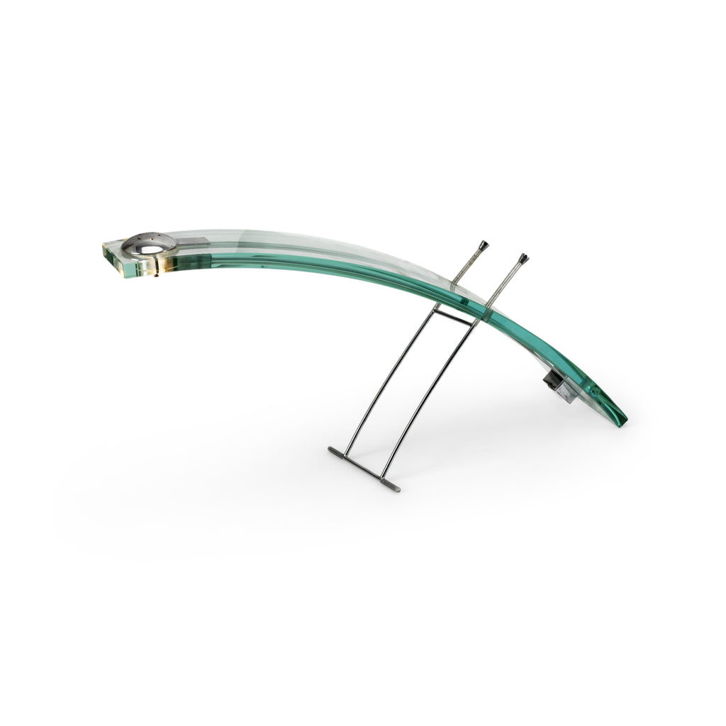 Postmodern Curved Glass Table Lamp