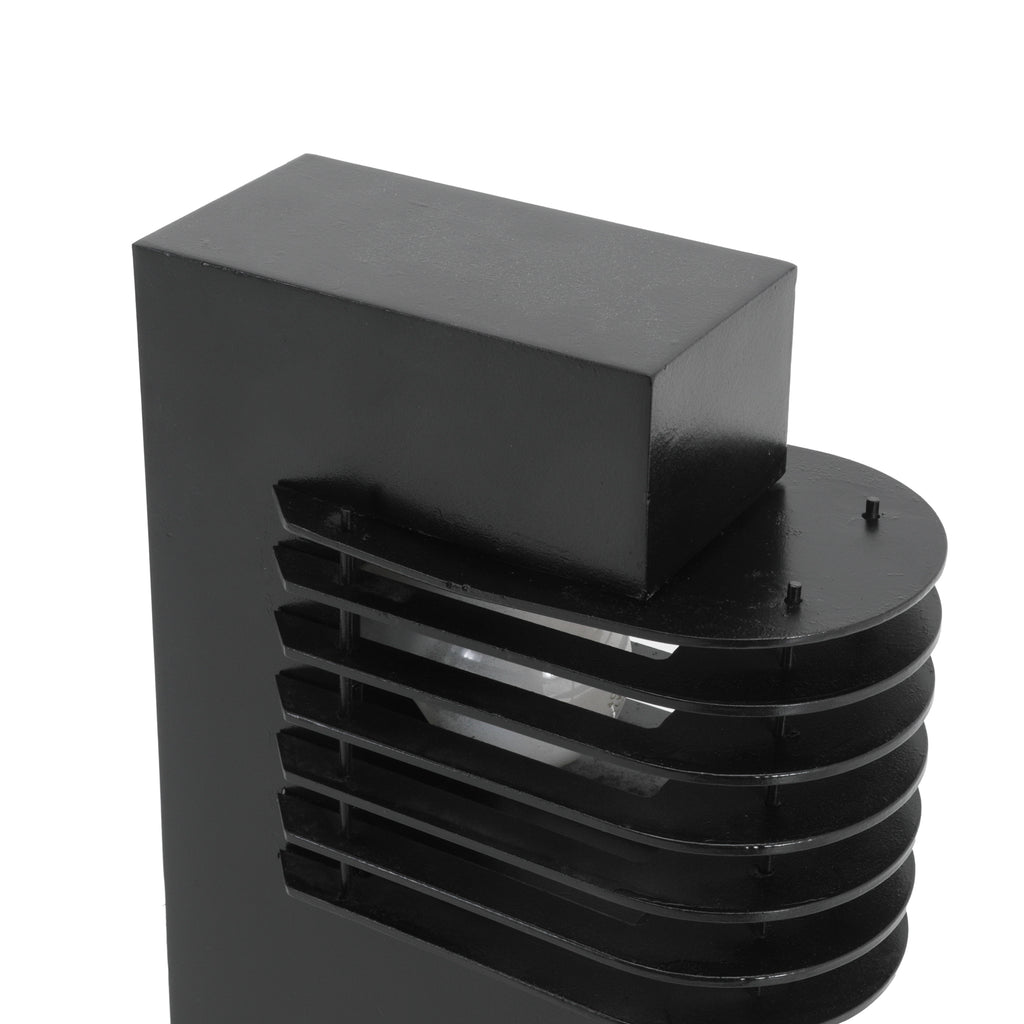 Black Outdoor Caged Walkway Lamp