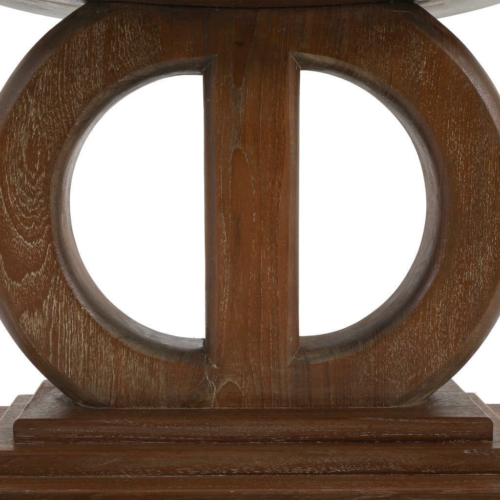 Wood Stool on Rectangular Base