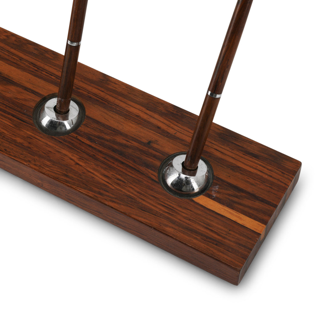 Dark Wood Double Pen Holder