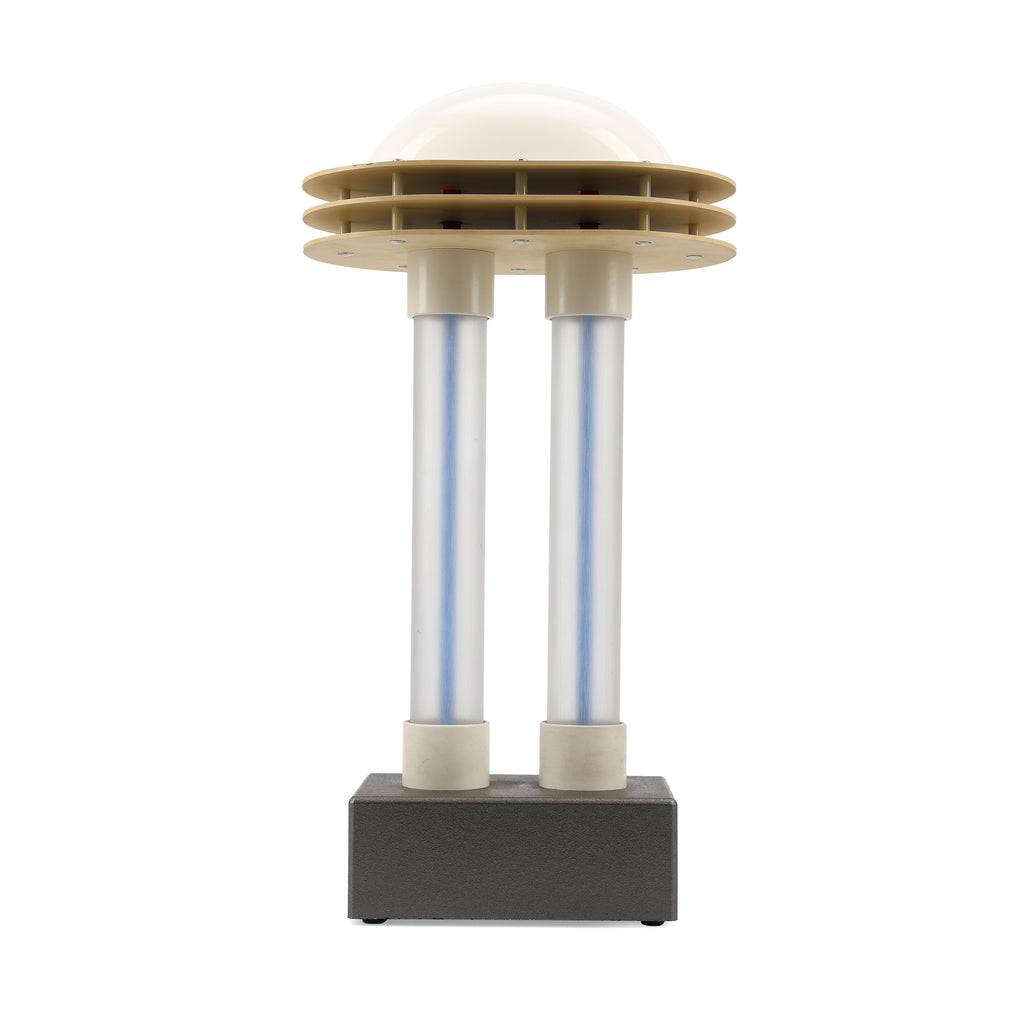Sci-Fi Futuristic Table Lamp With Blue Columns