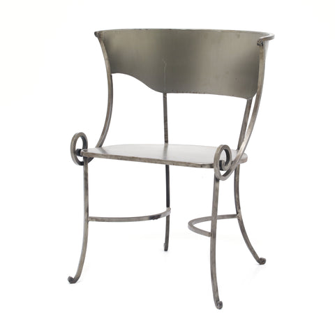 Silver Wrought Iron Chair