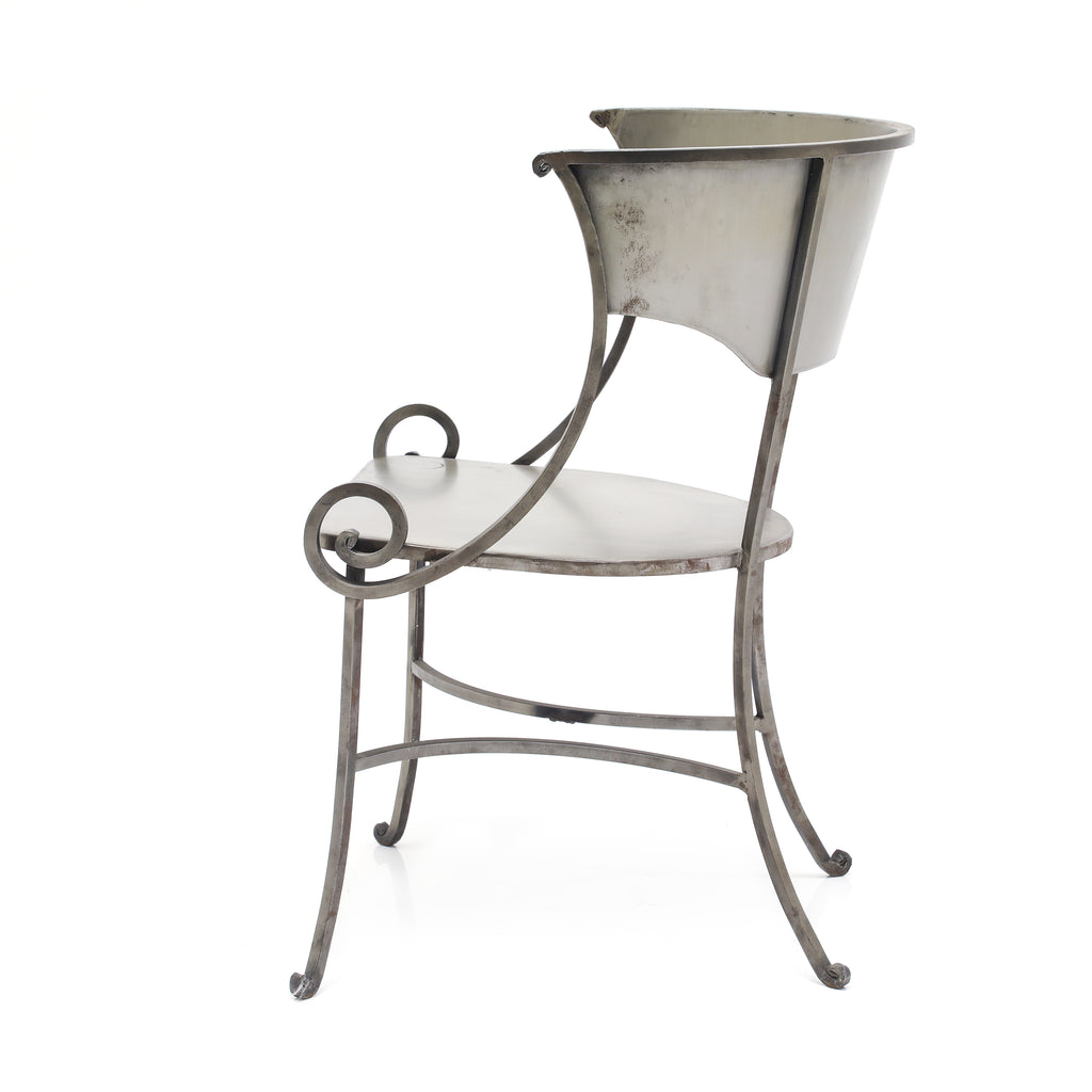 Silver Wrought Iron Chair