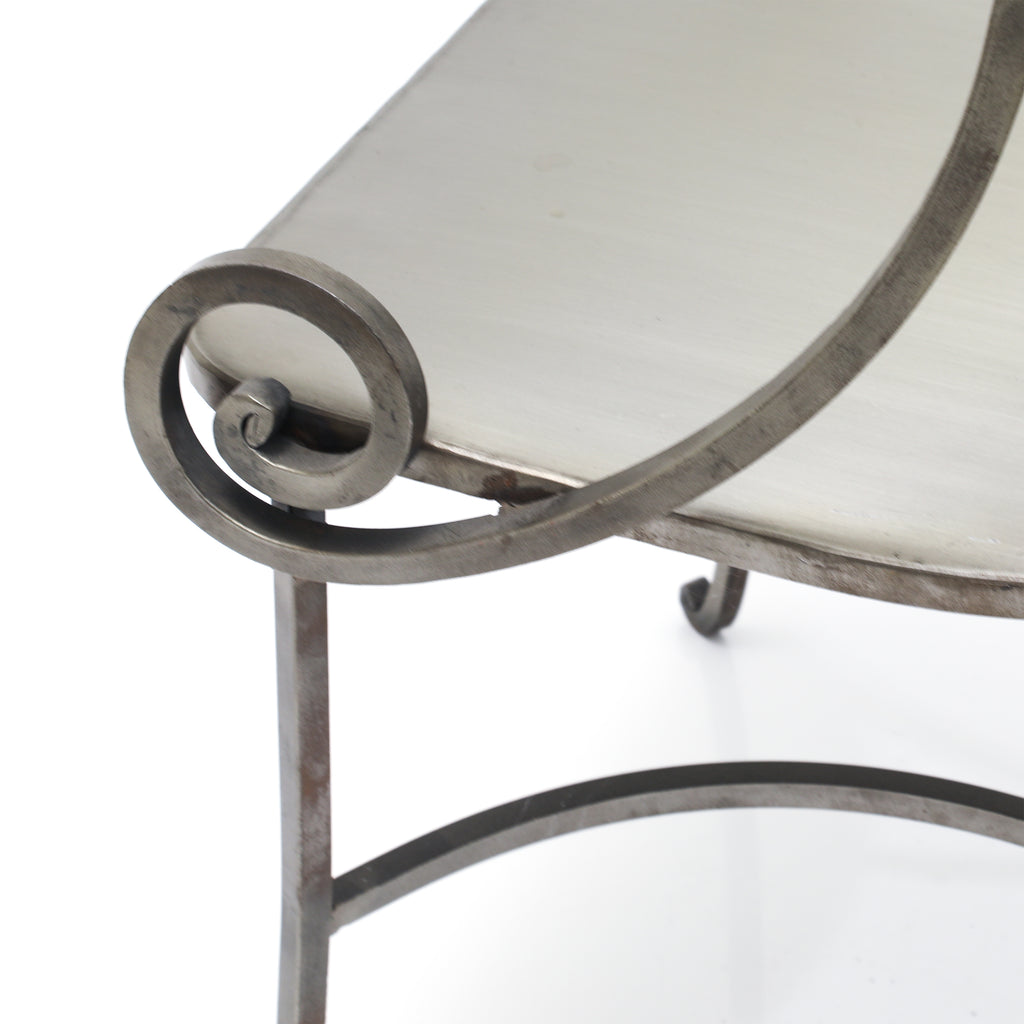 Silver Wrought Iron Chair