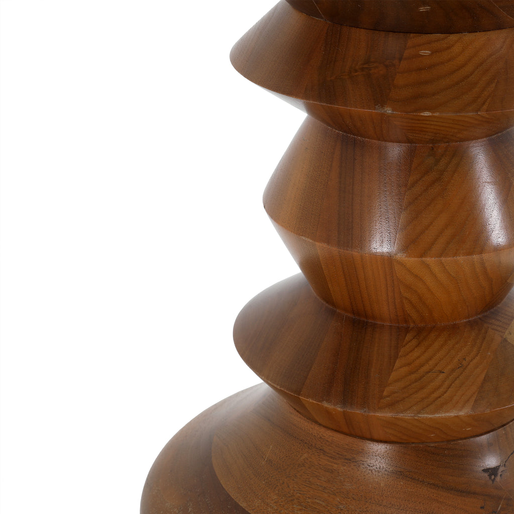 Turned Wood Side Table Pedestal