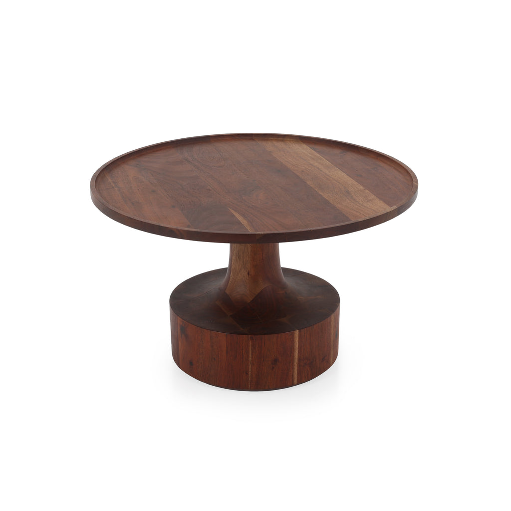 Wood Circular Side Table