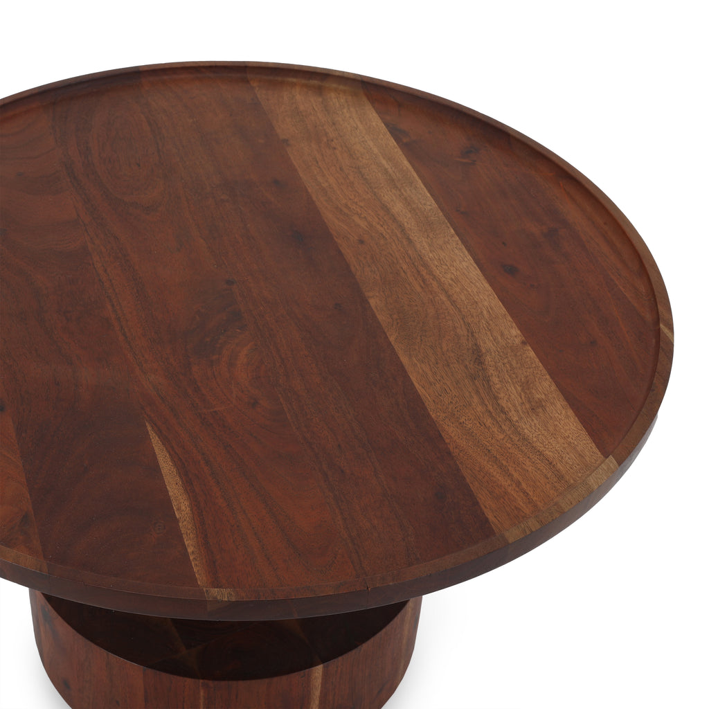 Wood Circular Side Table