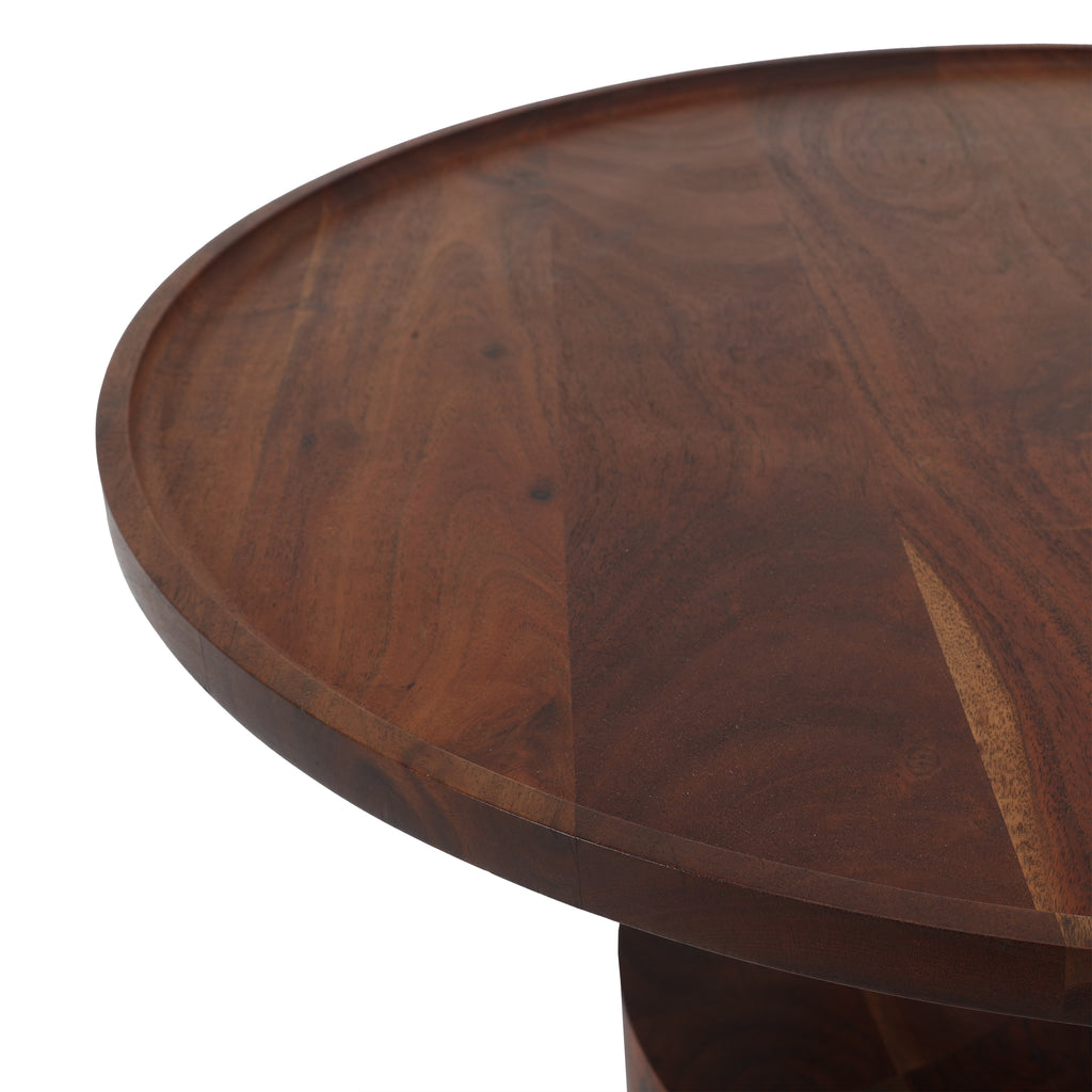 Wood Circular Side Table