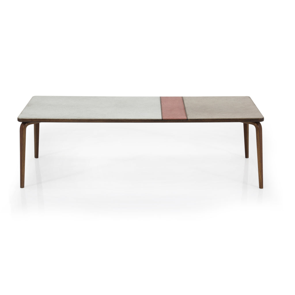 Case Study Fiberglass Coffee Table - Cream & Orange