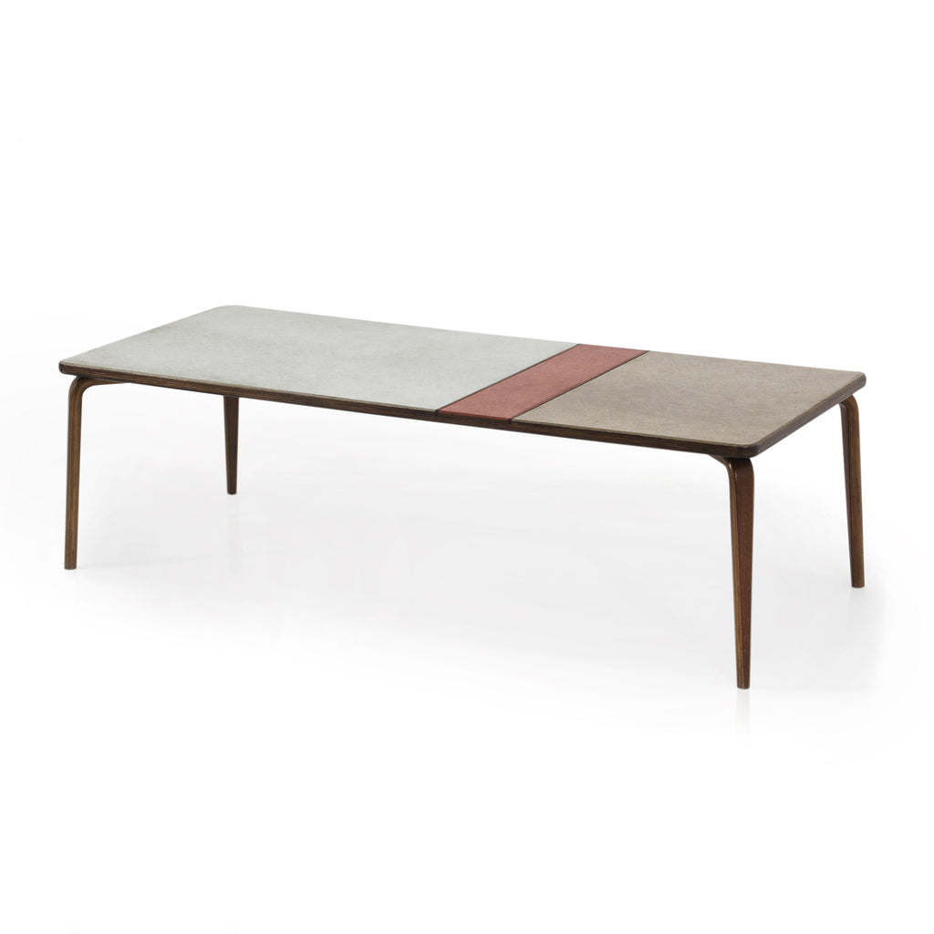 Case Study Fiberglass Coffee Table - Cream & Orange