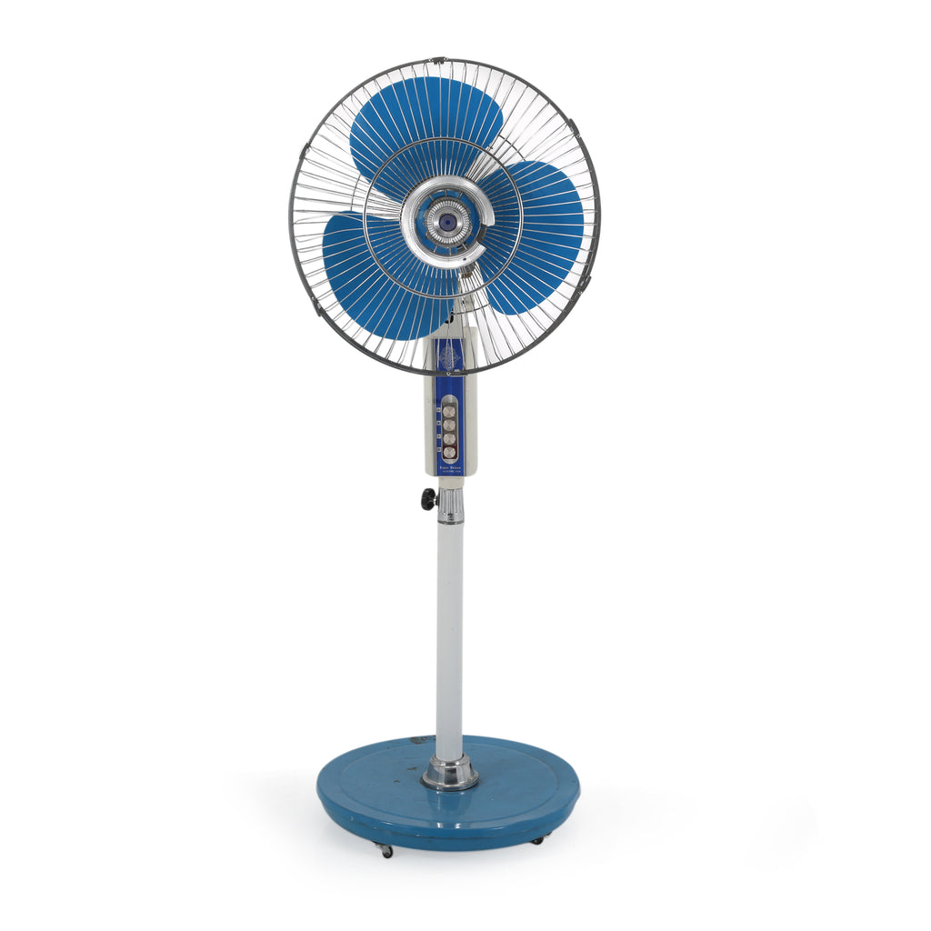 Blue & White Standing Fan