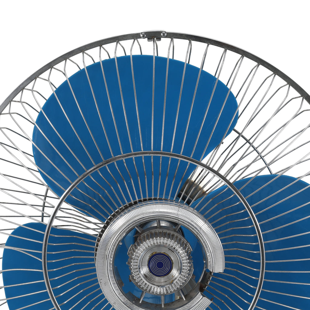 Blue & White Standing Fan