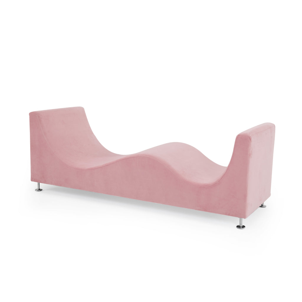Pink Wave Chaise Sofa