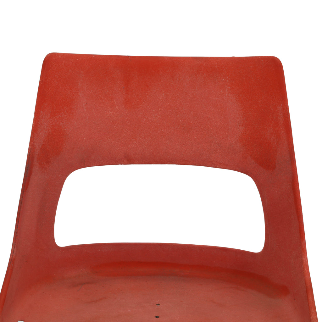 Orange Tandem Outdoor Bench