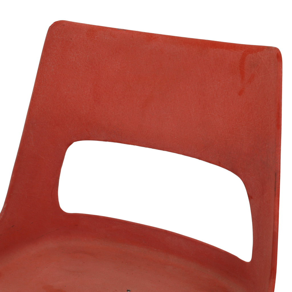 Orange Tandem Outdoor Bench