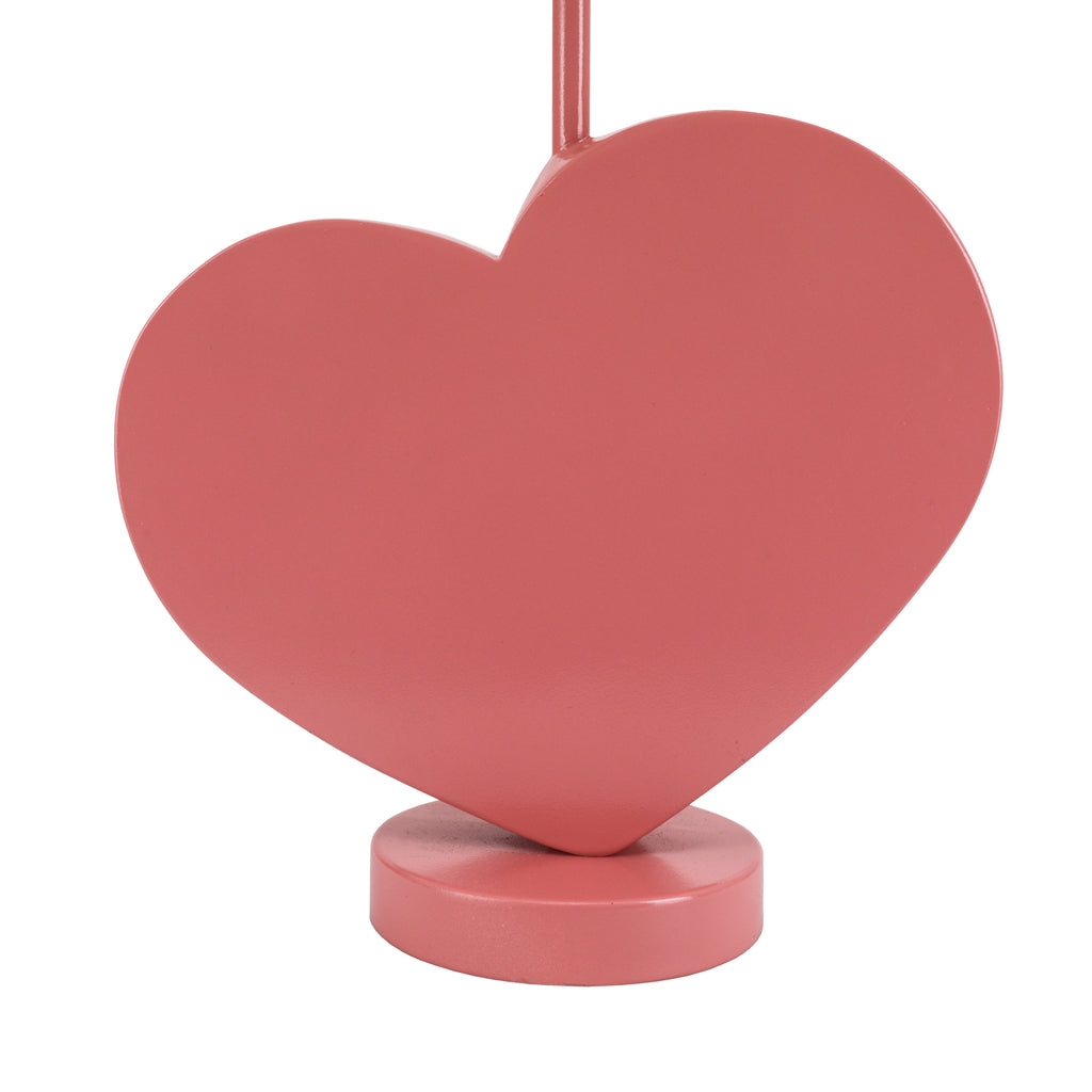 Pink Love Heart Table Lamp