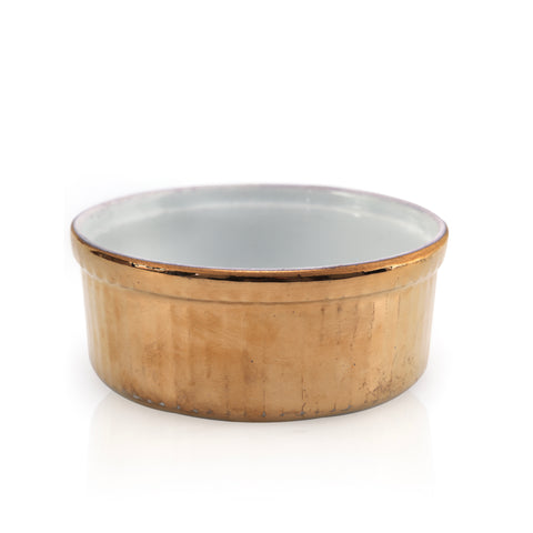 Gold Bowl w/ White Interior