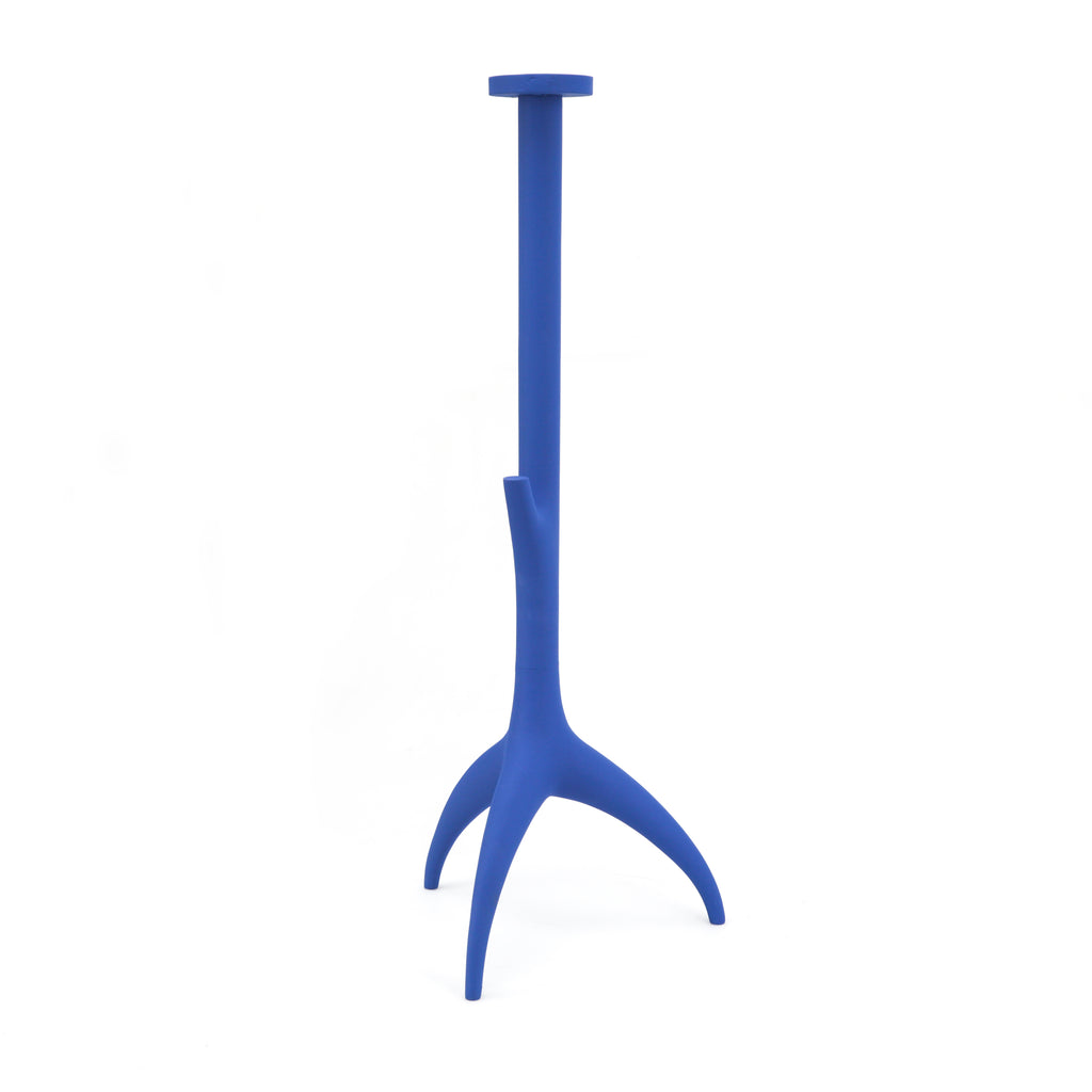 Periwinkle Blue Abstract Candlestick Holder
