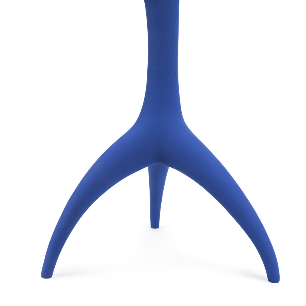 Periwinkle Blue Abstract Candlestick Holder
