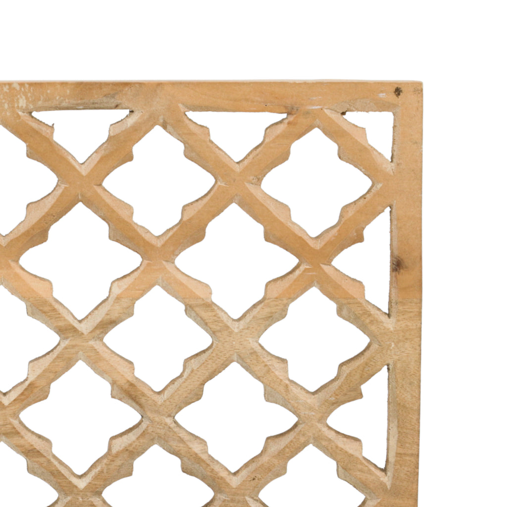 Carved Wood Design Square Panel