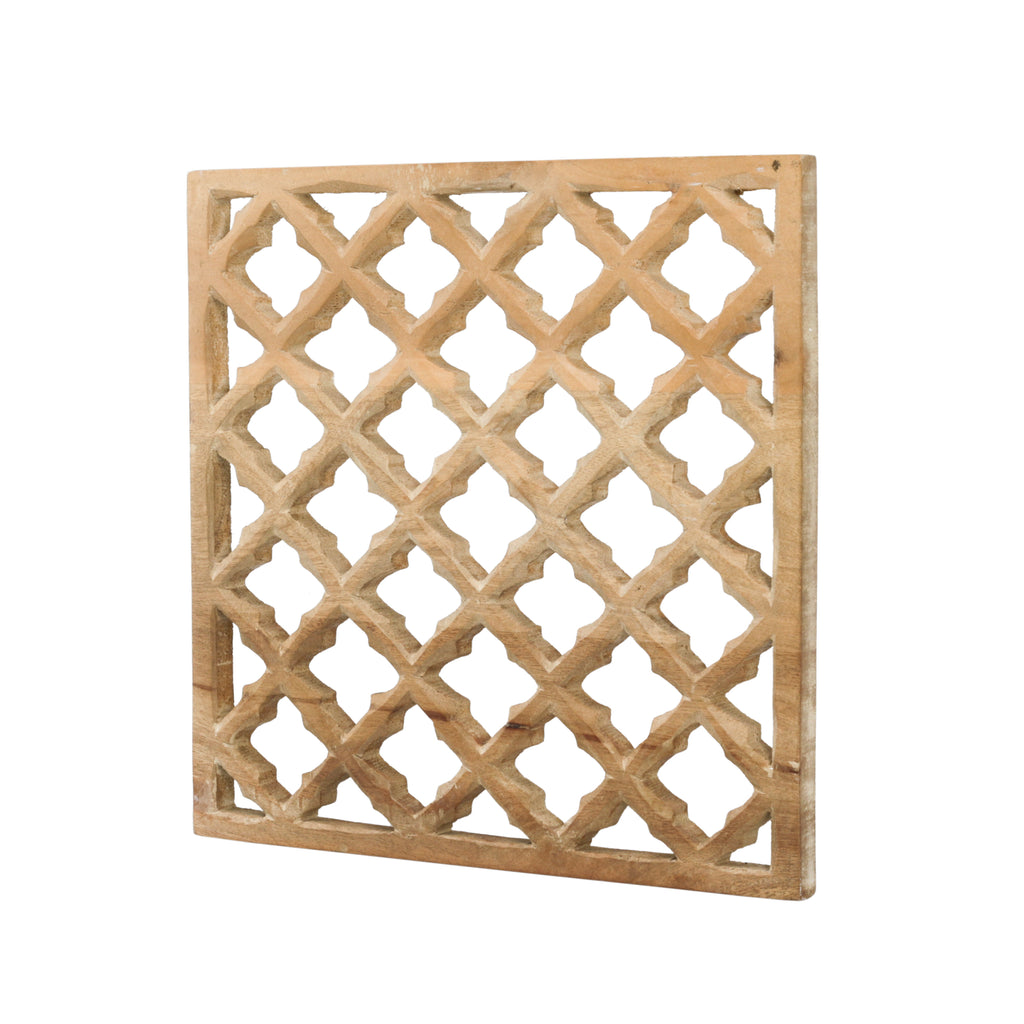 Carved Wood Design Square Panel