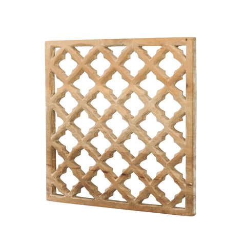 Carved Wood Design Square Panel
