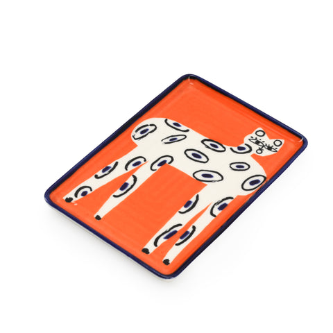 Blue Spotted Cat Trinket Tray (A+D)