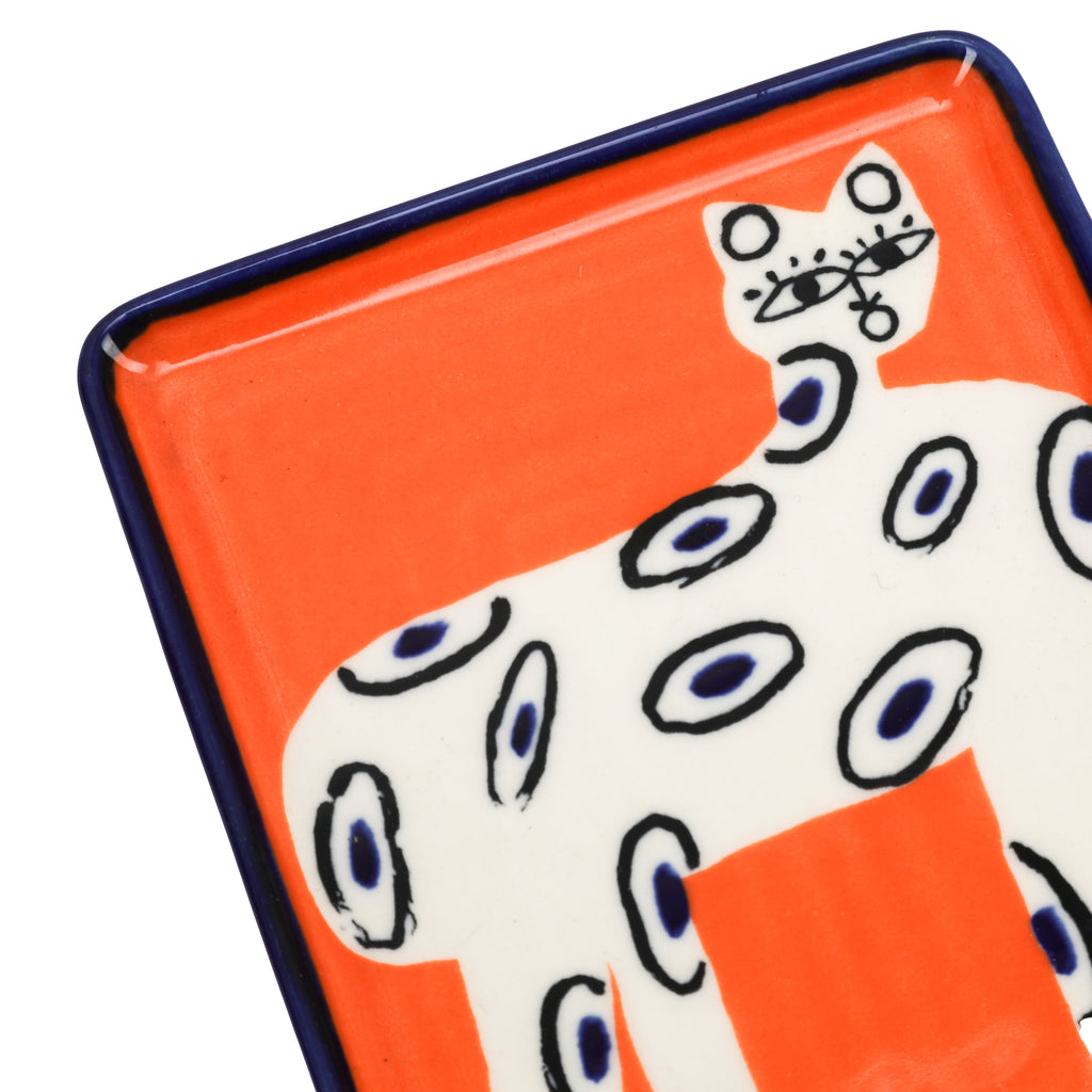 Blue Spotted Cat Trinket Tray (A+D)
