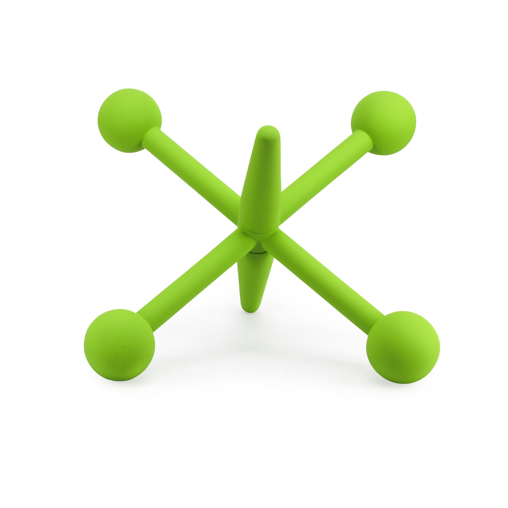 Oversized Matte Green Jacks Sculpture