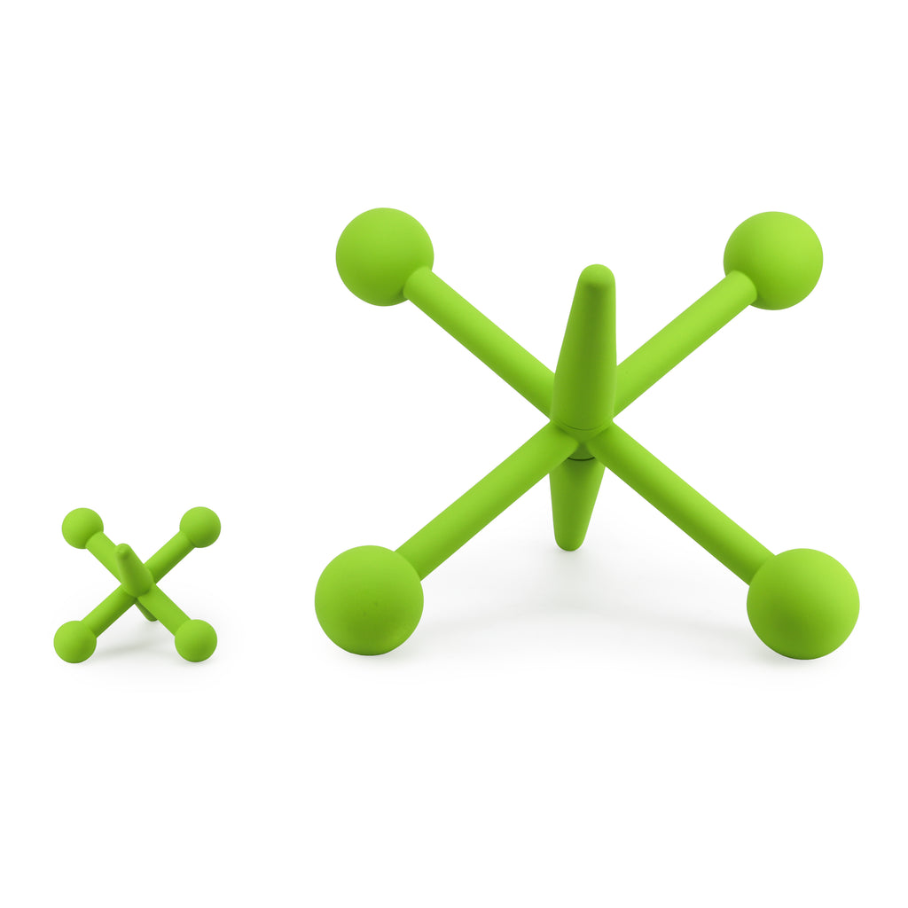 Oversized Matte Green Jacks Sculpture