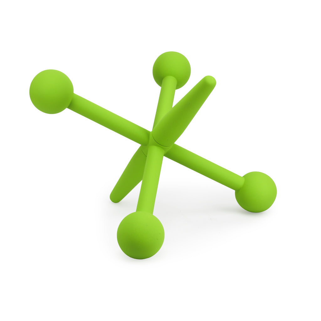 Oversized Matte Green Jacks Sculpture