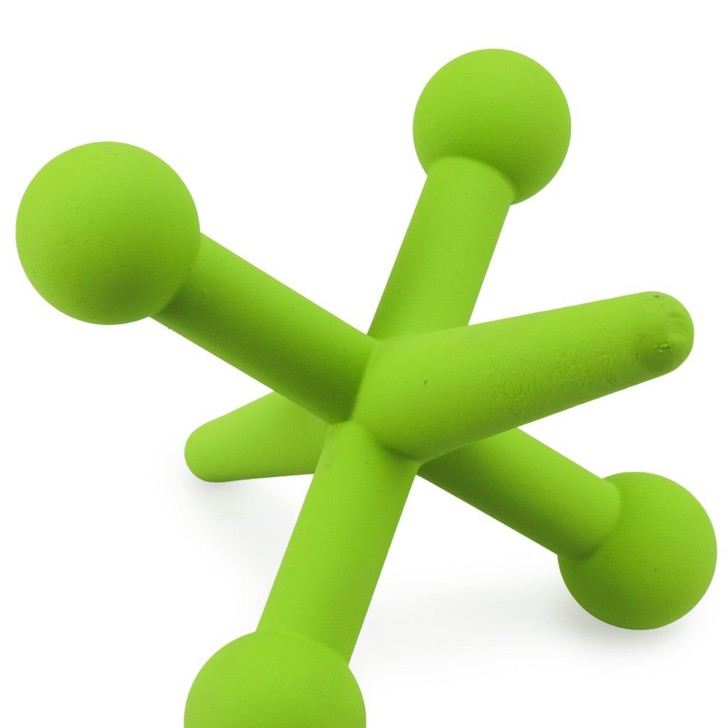 Small Matte Green Jacks Sculpture