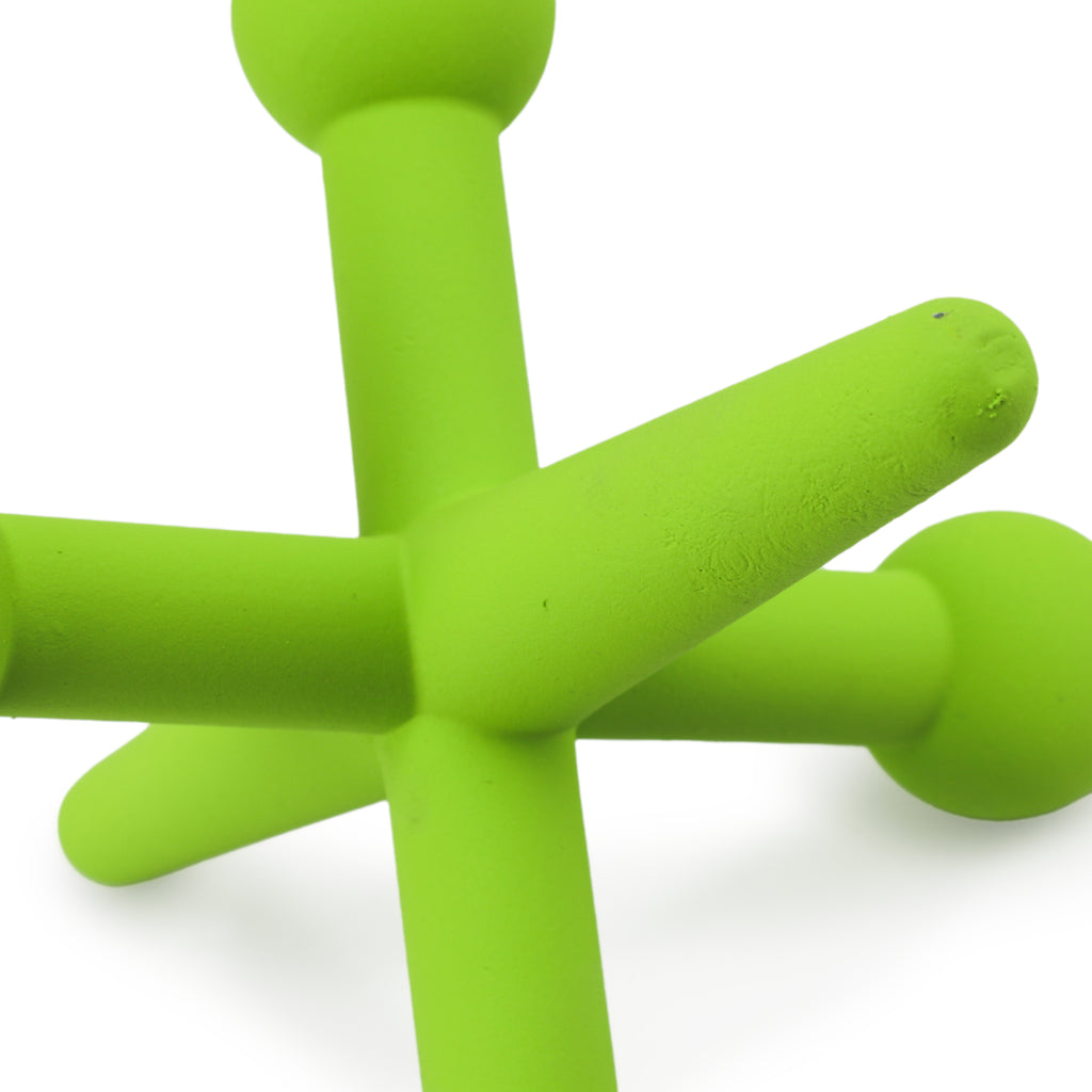 Small Matte Green Jacks Sculpture