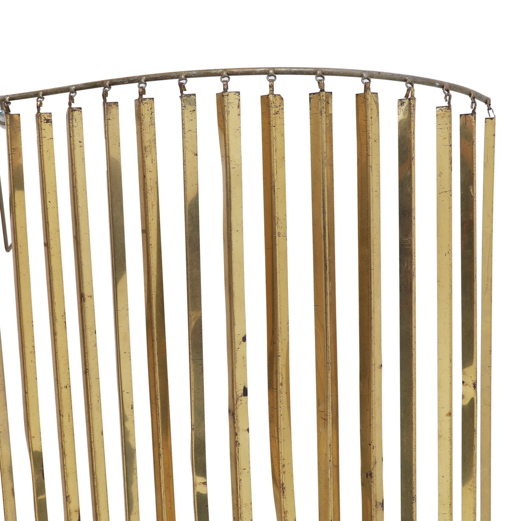 Gold Brass Wave Metal Wall Art Sculpture