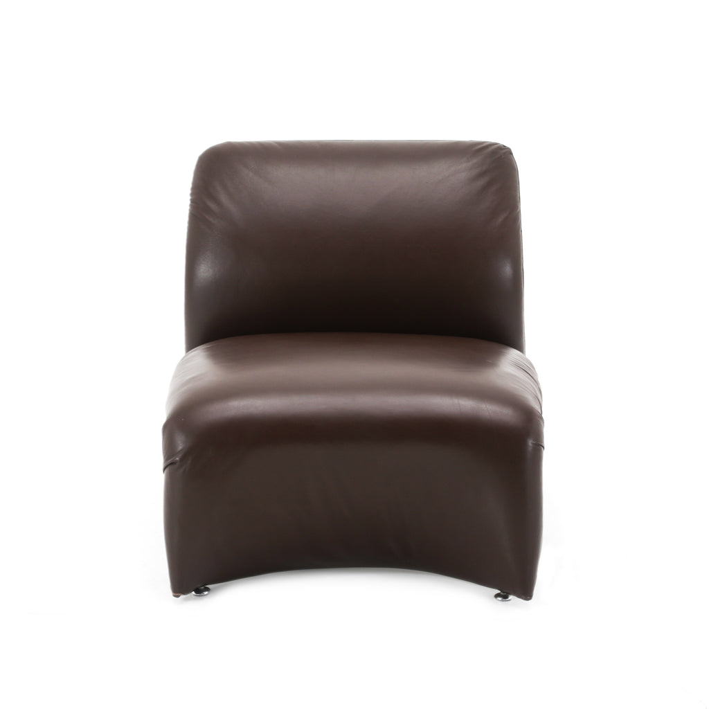 Brown Leather Ribbon Chair