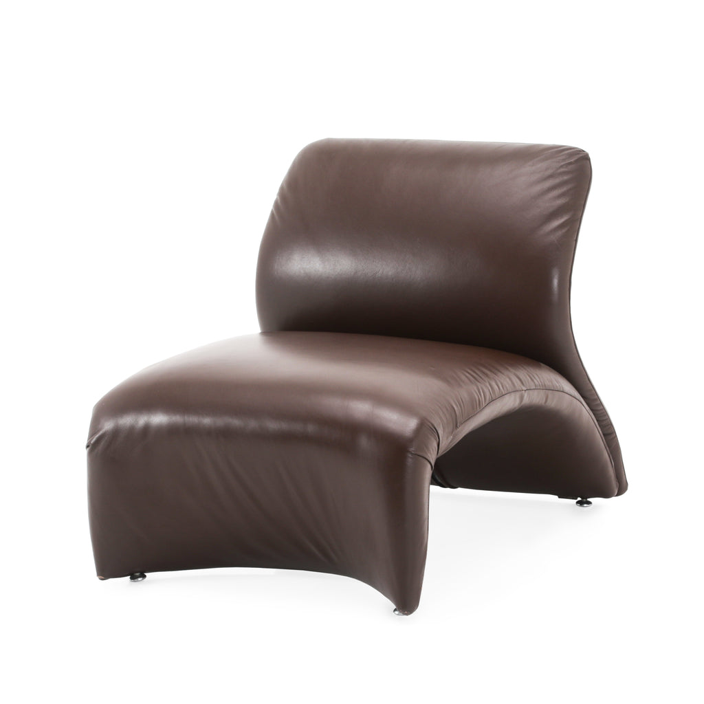 Brown Leather Ribbon Chair