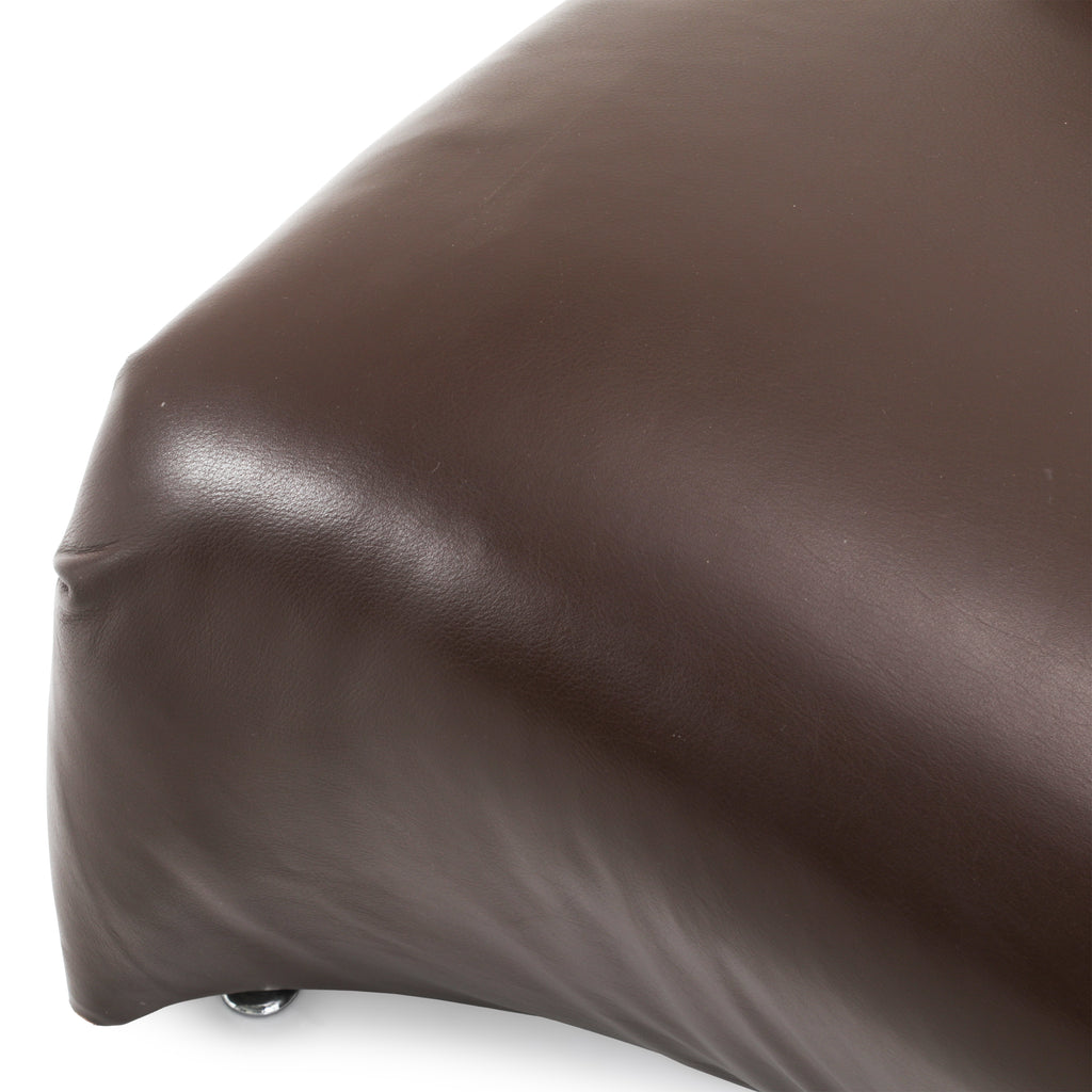 Brown Leather Ribbon Chair