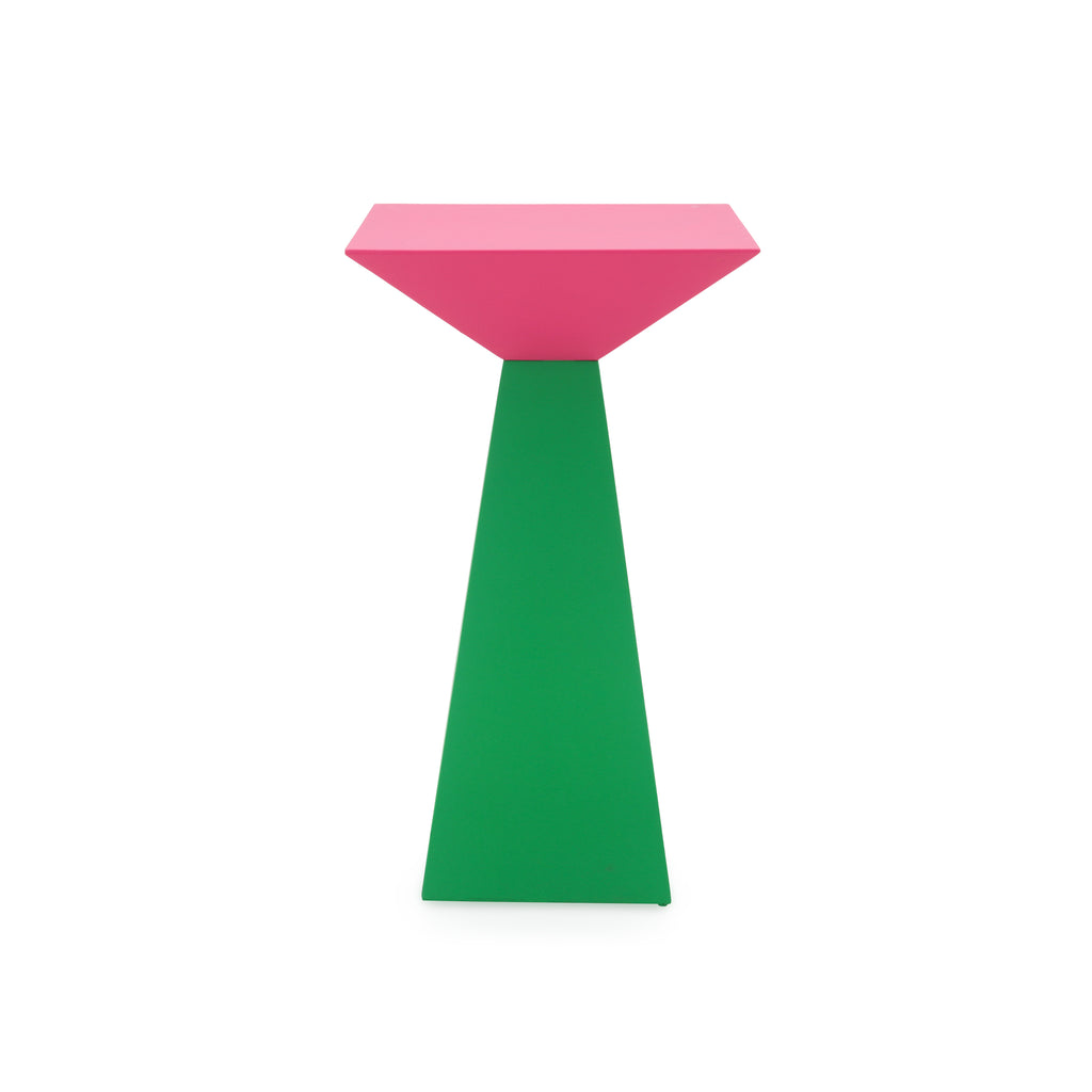 Pink / Green Geometric Pedestal